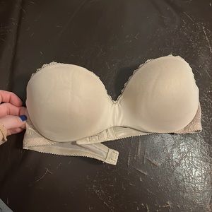 nude strapless bra